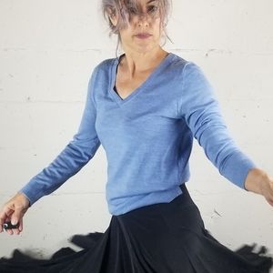 Periwinkle blue merino v neck